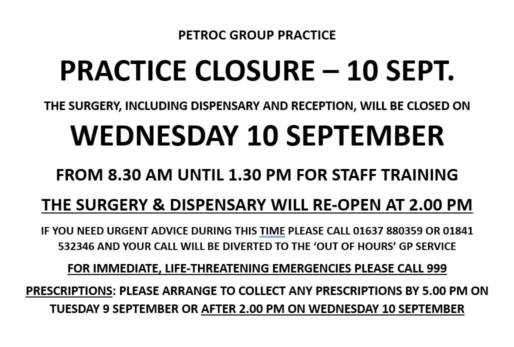 practice closure sept 25
