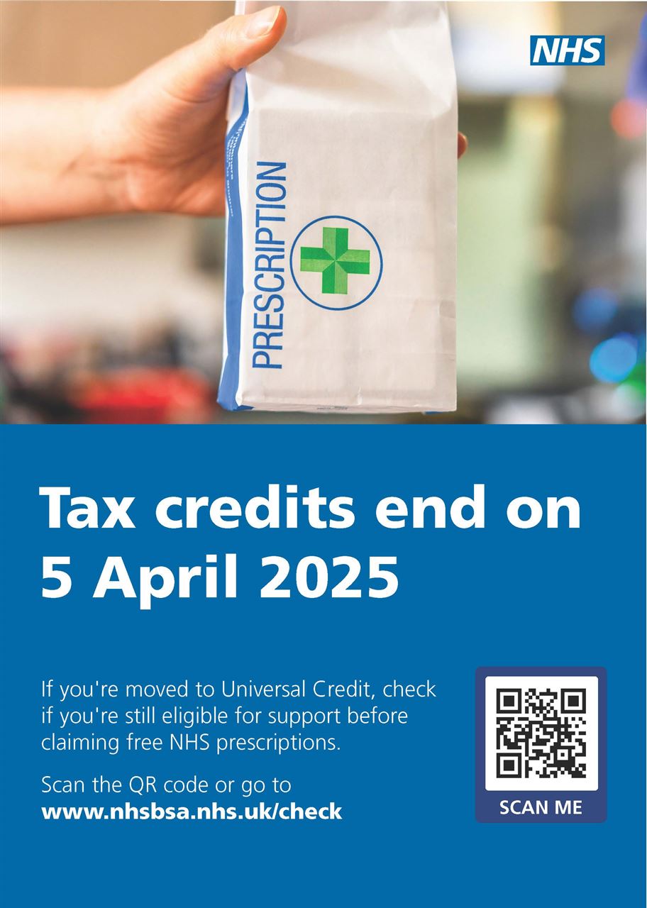 tax credits end on 5th april 2025 - how this may effect your prescription charges